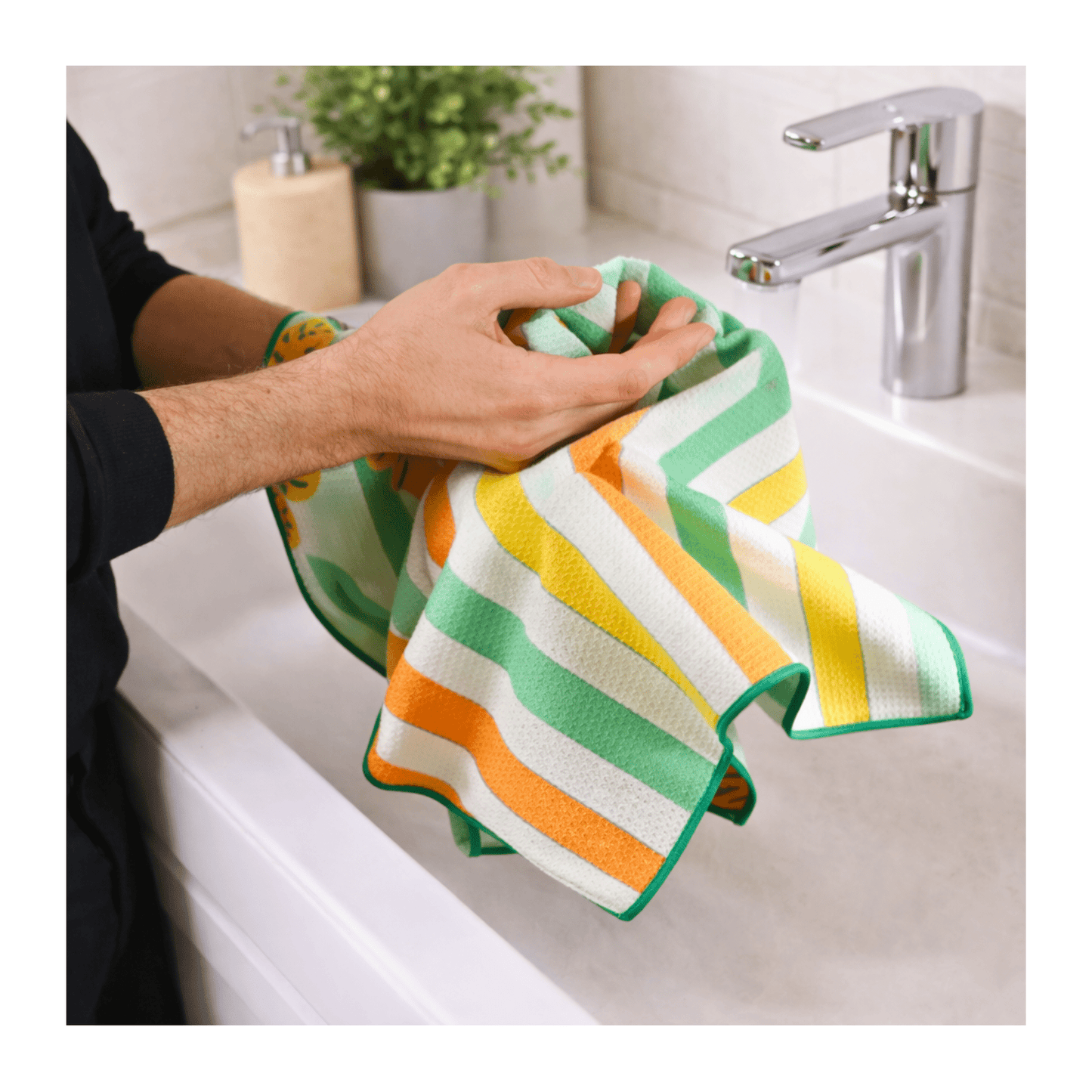 Serviette à mains en microfibre gaufrée | Jungle - Atelier Lulu