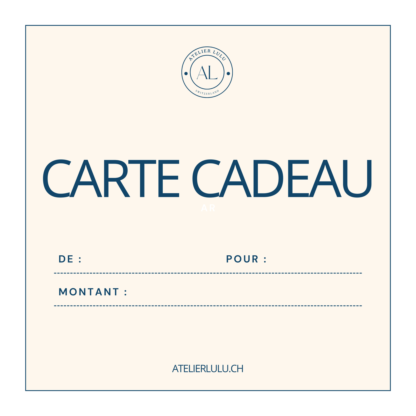 Carte - cadeau Atelier Lulu - Atelier Lulu