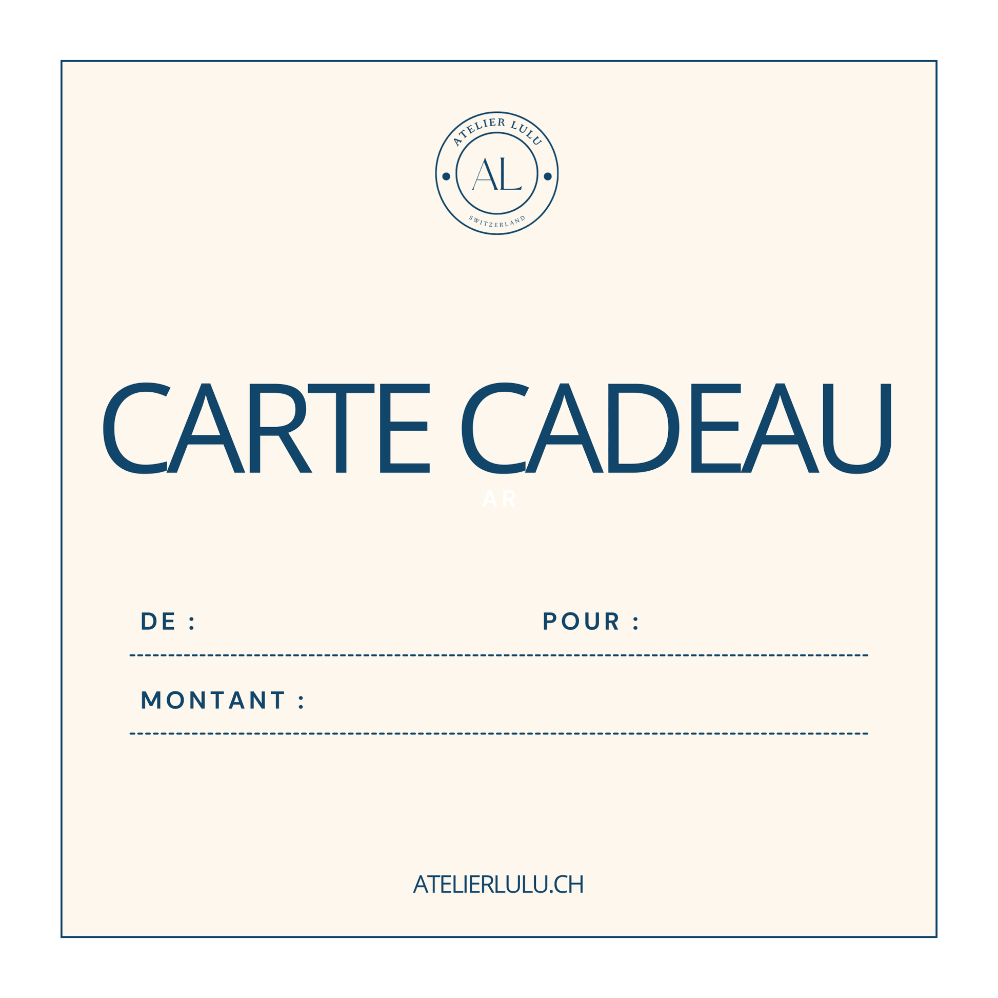 Carte - cadeau Atelier Lulu - Atelier Lulu