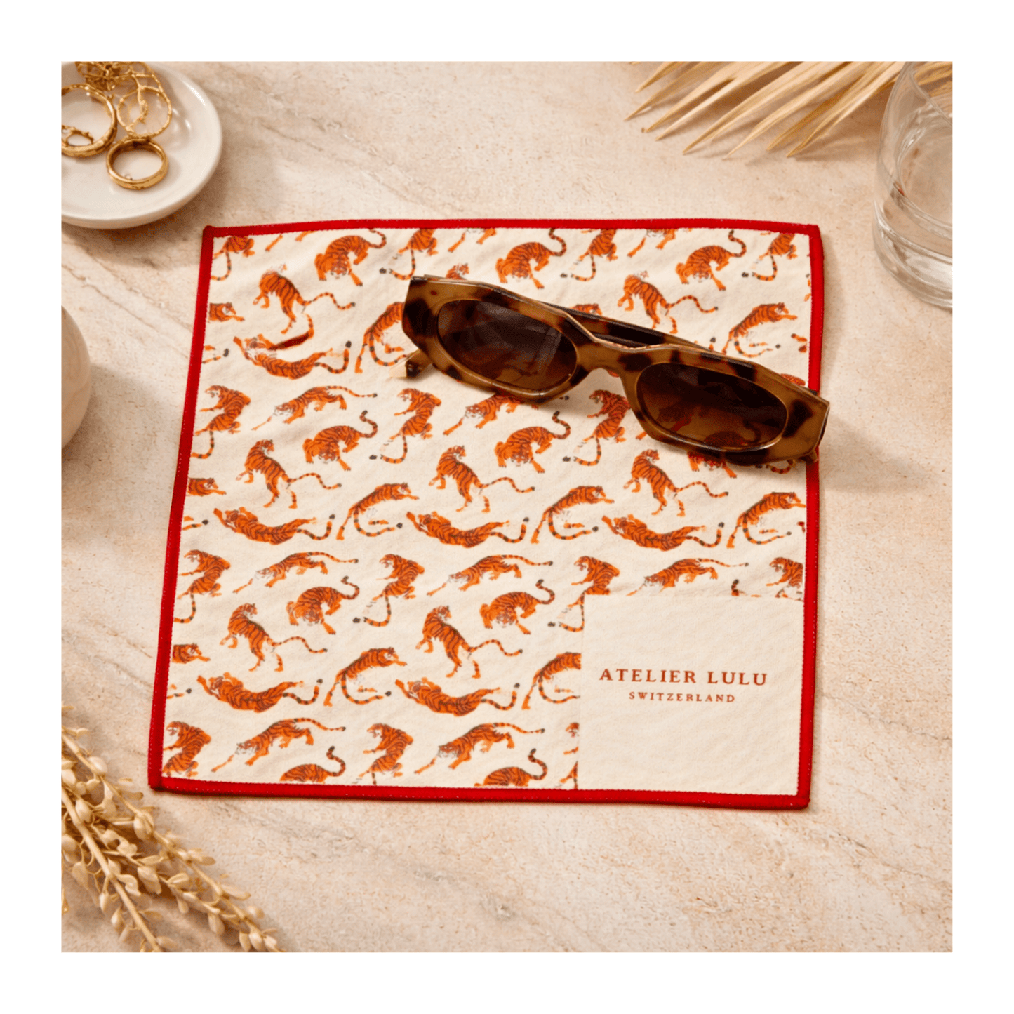 Essuie à lunettes en microfibre | Tigre - Atelier Lulu