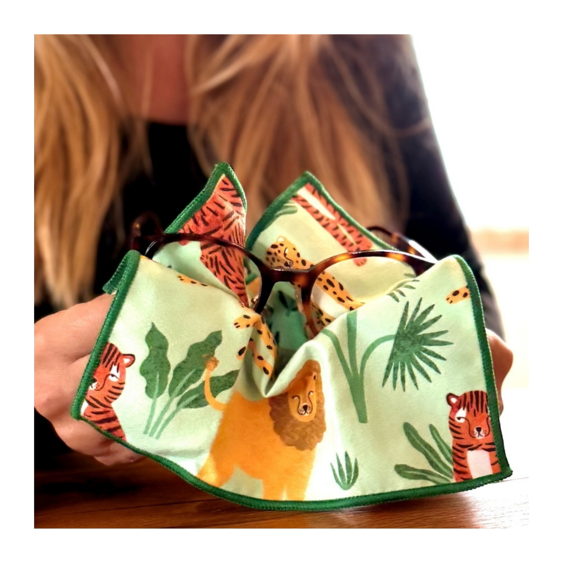 Essuie à lunettes en microfibre | Jungle - Atelier Lulu