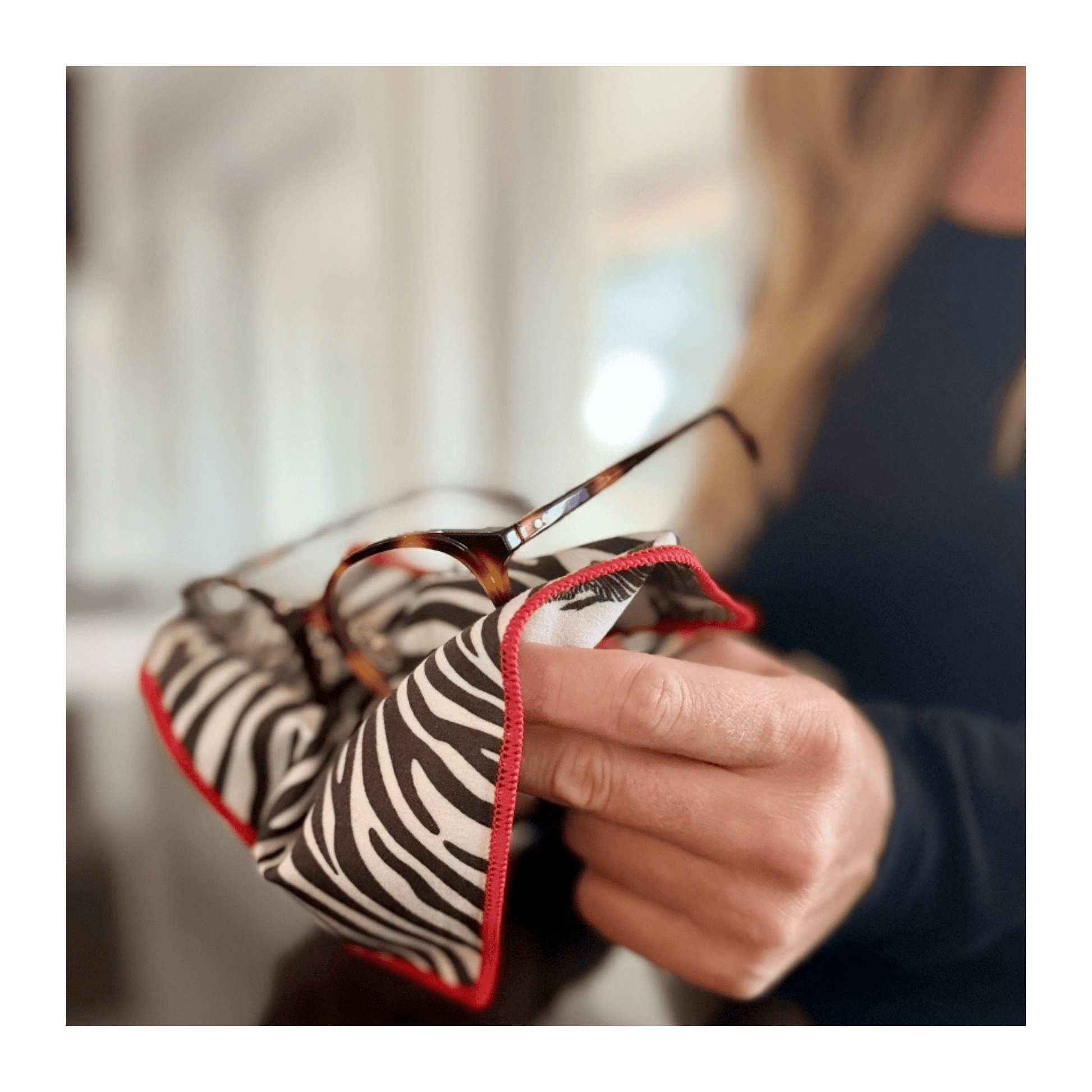 Essuie à lunettes en microfibre | Zèbre - Atelier Lulu
