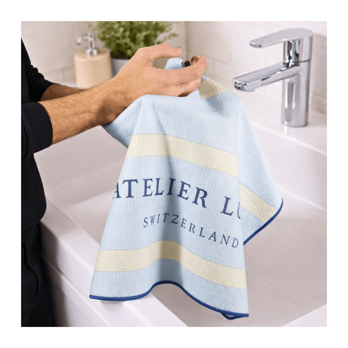Serviette à mains en microfibre gaufrée | Florale - Atelier Lulu