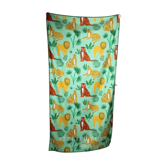 Serviette de bain en microfibre gaufrée | Jungle