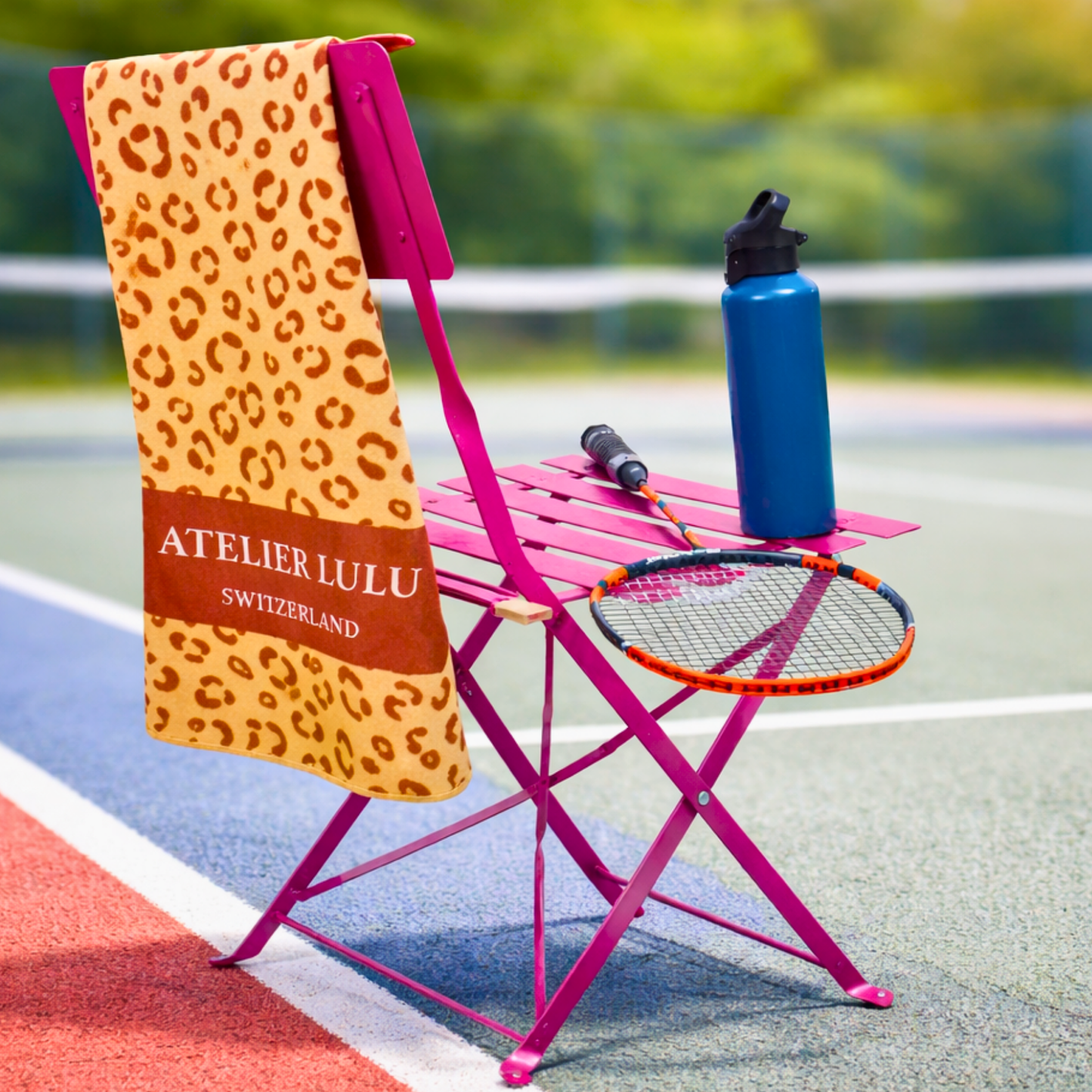 Serviette sport microfibre recyclée | Léopard - Atelier Lulu