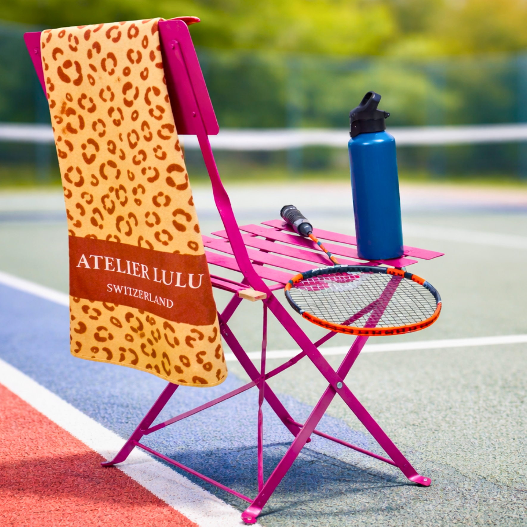 Serviette sport microfibre recyclée | Léopard - Atelier Lulu